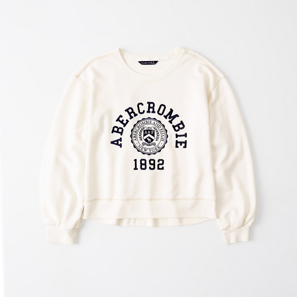 abercrombie logo crew sweatshirt