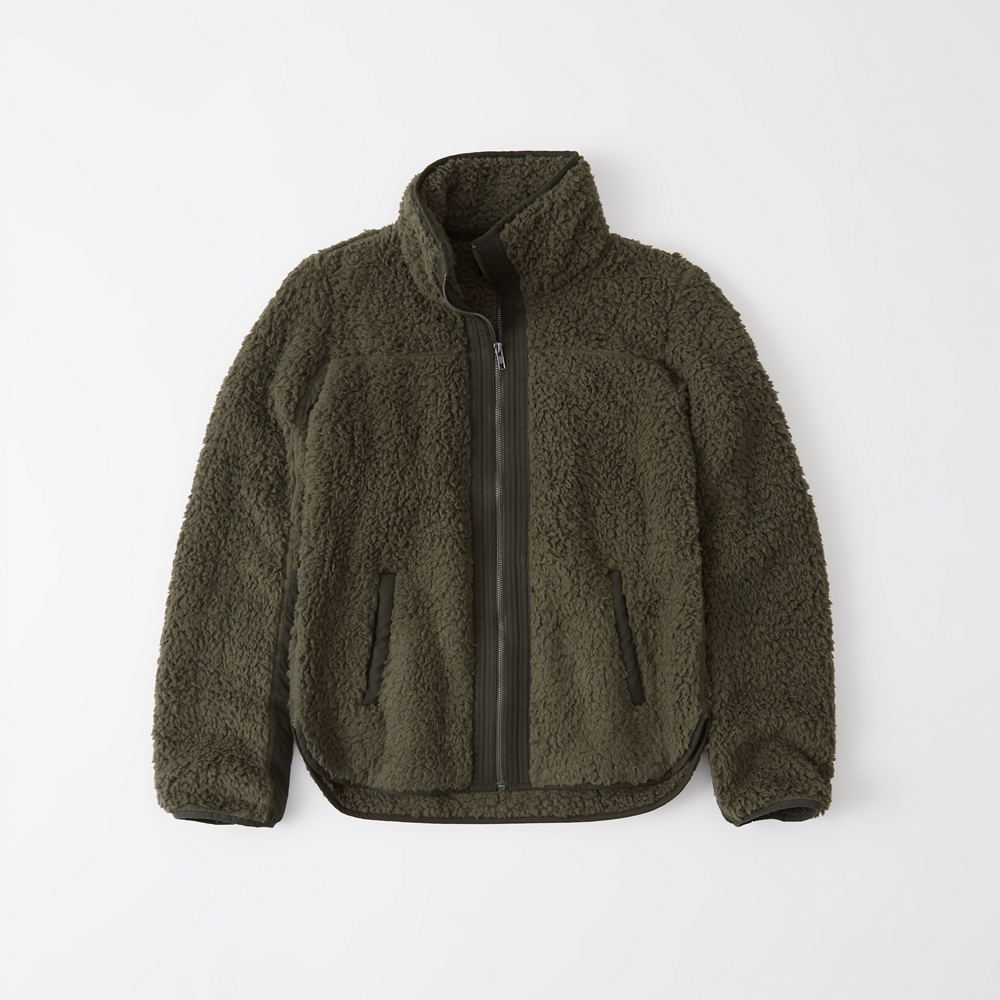 sherpa lined denim jacket abercrombie
