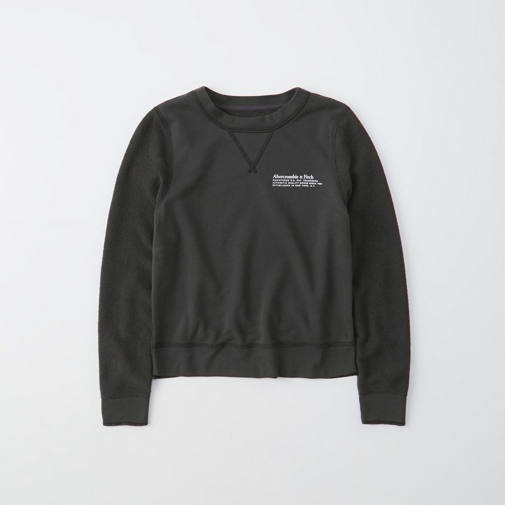 Womens Crew Neck Sweatshirts | Abercrombie & Fitch