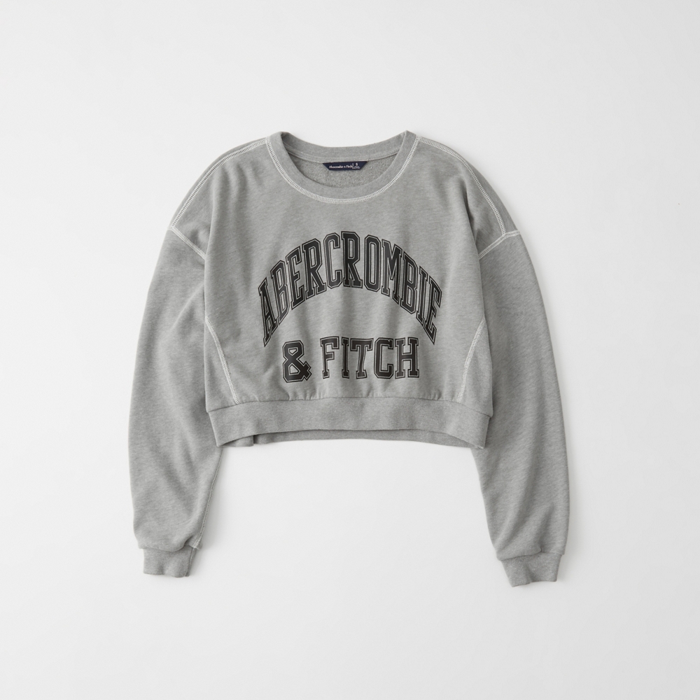 abercrombie logo crew sweatshirt