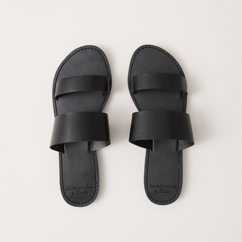 abercrombie leather flip flops