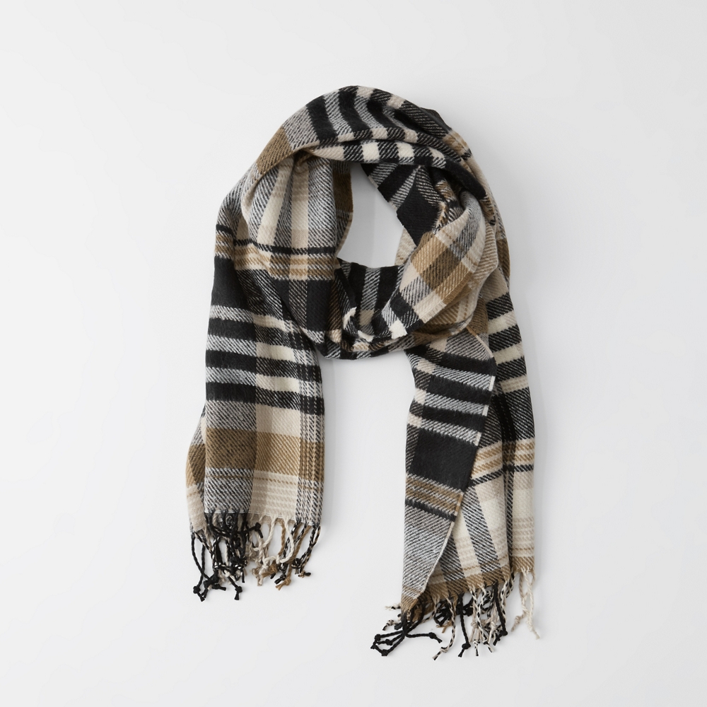 Blanket Scarf, BROWN PLAID