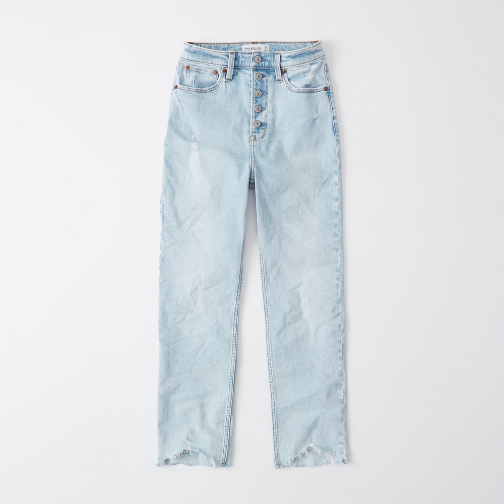 abercrombie fitch ultra high rise straight jeans