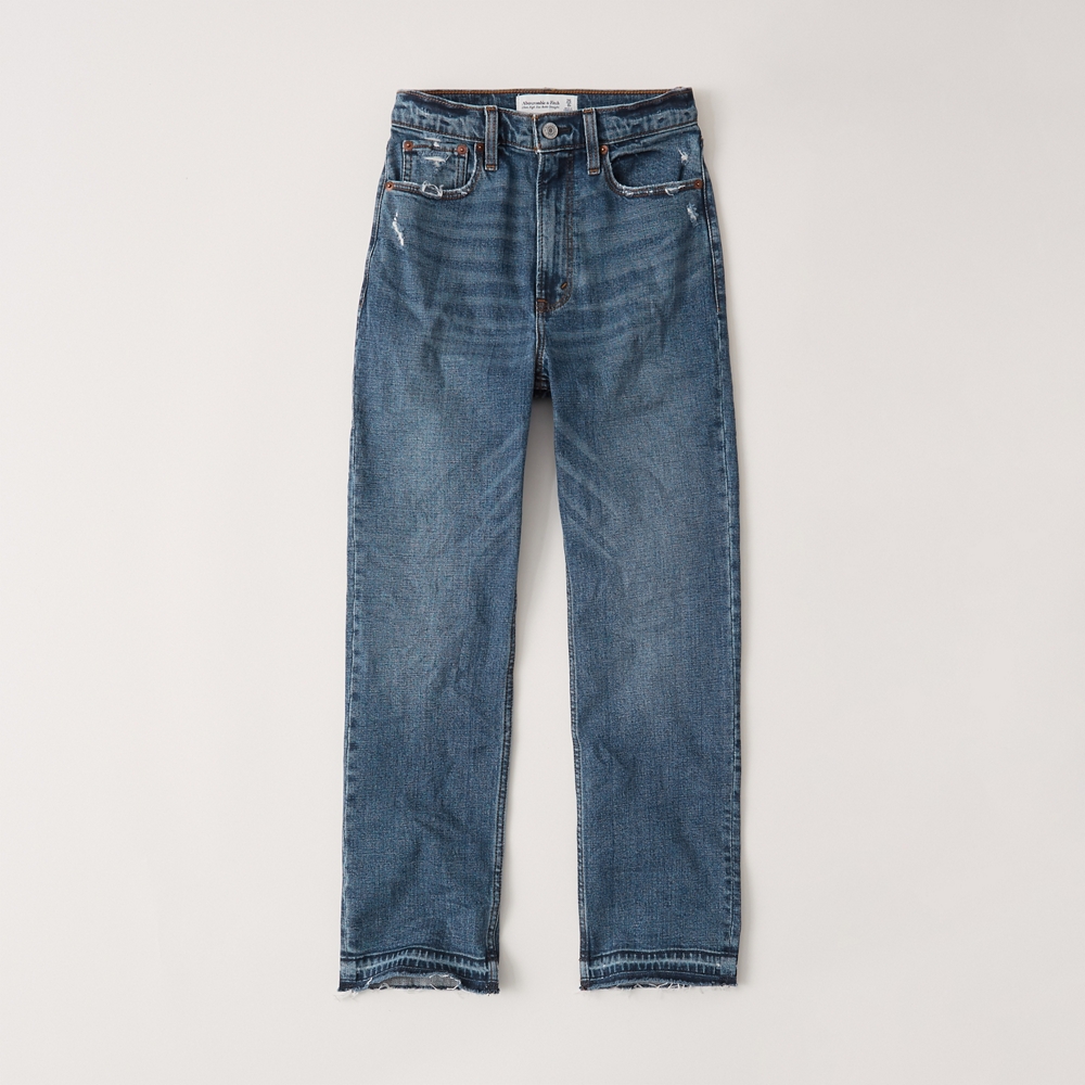 abercrombie fitch ultra high rise straight jeans