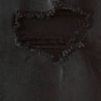 Black Ripped With Frayed Hem