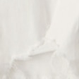 White With Frayed Hem