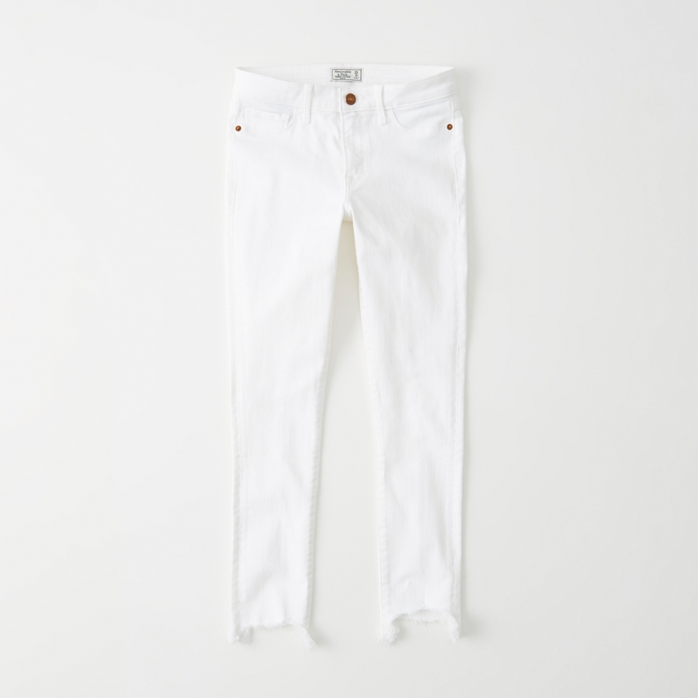 a&f mid rise super skinny ankle jeans