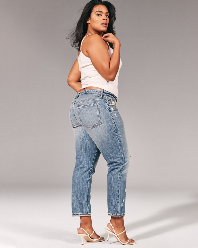Low Rise Boyfriend Jeans