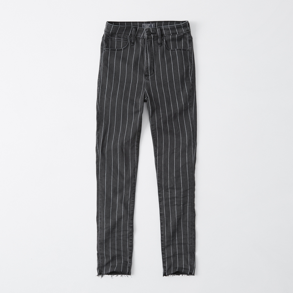 pinstripe black jeans