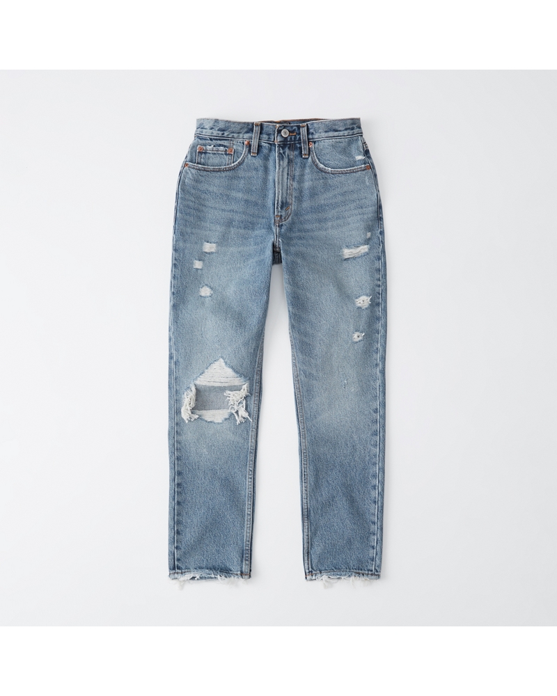 Wonderbaarlijk Dames Mom jean met hoge taille en scheuren | Dames Broeken ZE-74