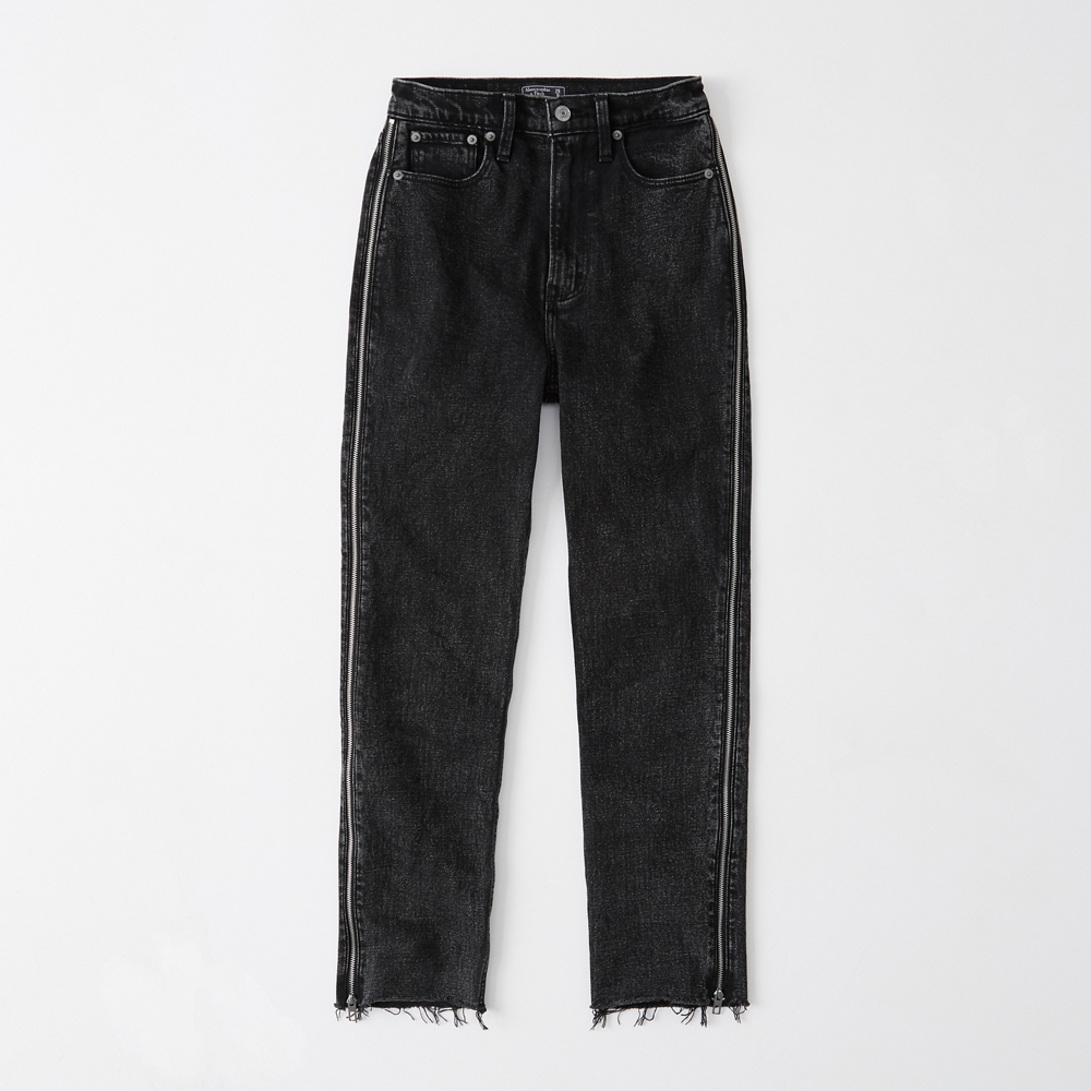 abercrombie and fitch ultra high rise mom jeans