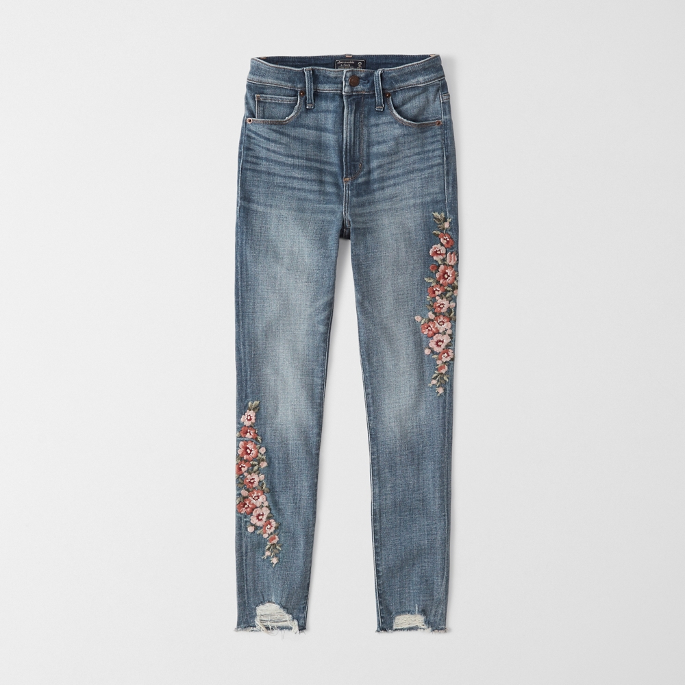 abercrombie and fitch high rise super skinny jeans