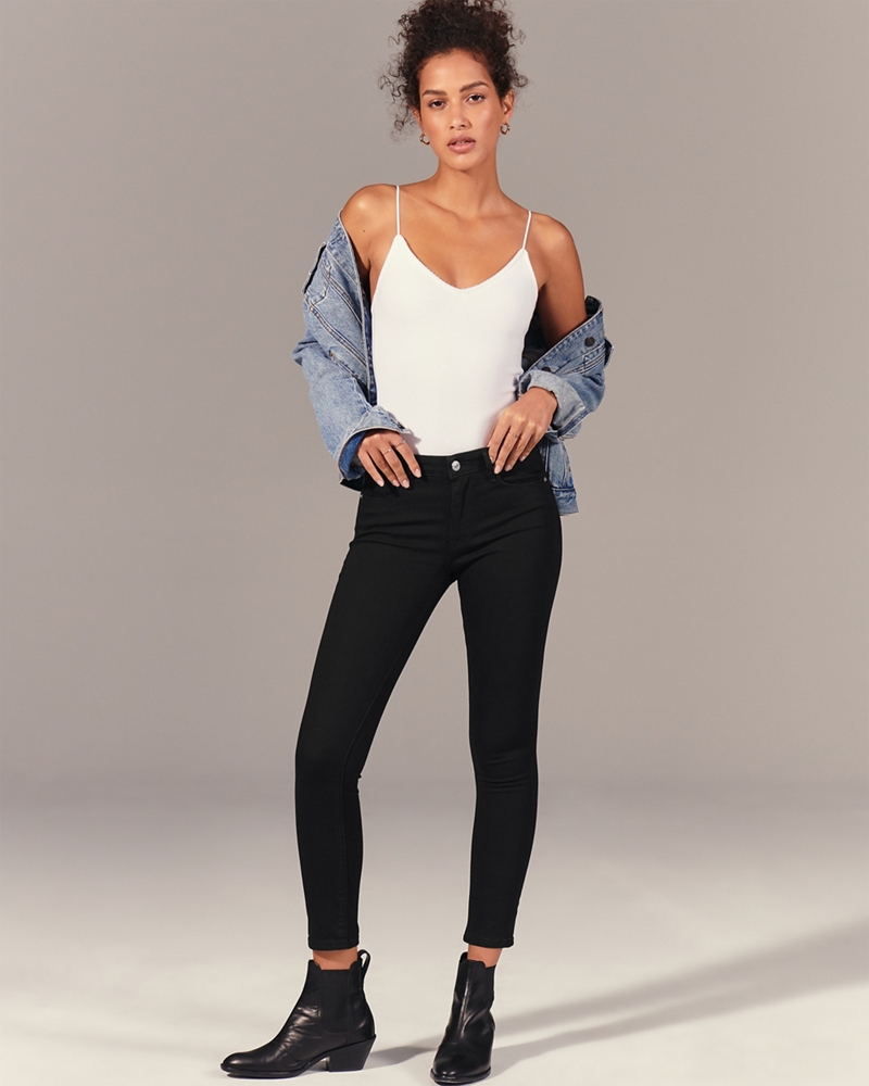 Mid Rise Super Skinny Ankle Jeans