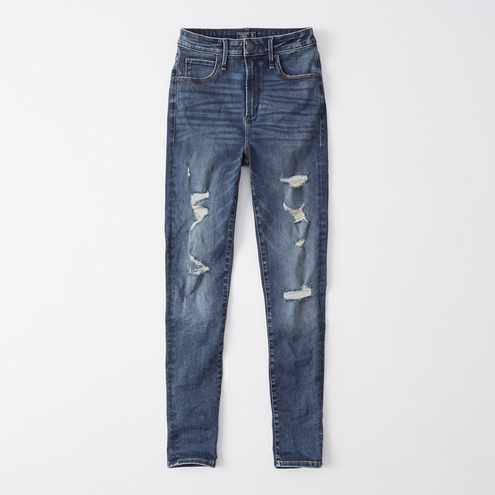 abercrombie high rise super skinny jeans