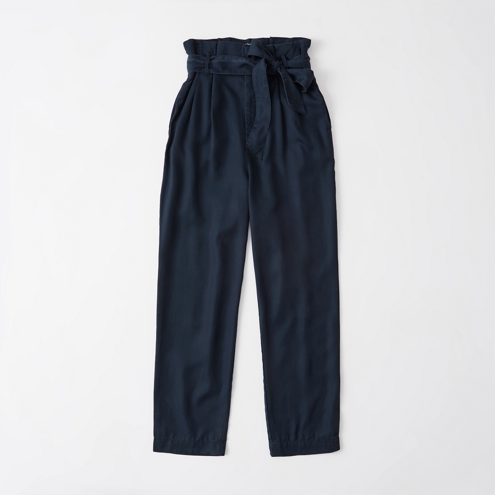 abercrombie belted taper pants