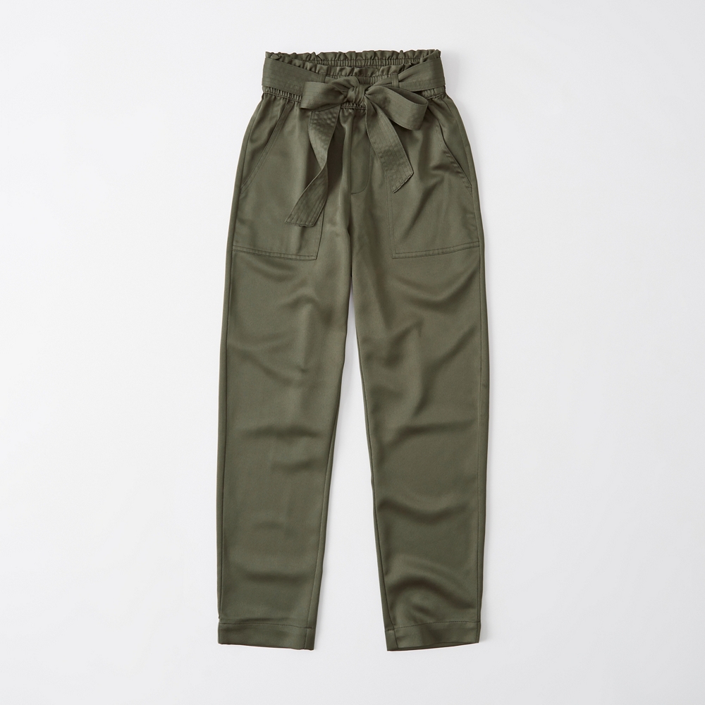 abercrombie belted tapered pants