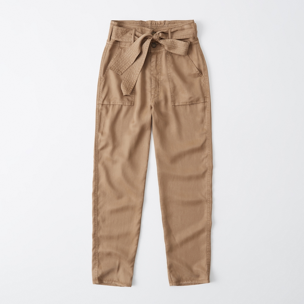 abercrombie belted tapered pants