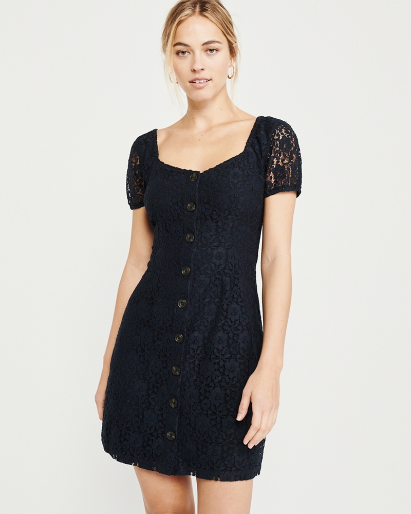 Button-Up Lace Dress