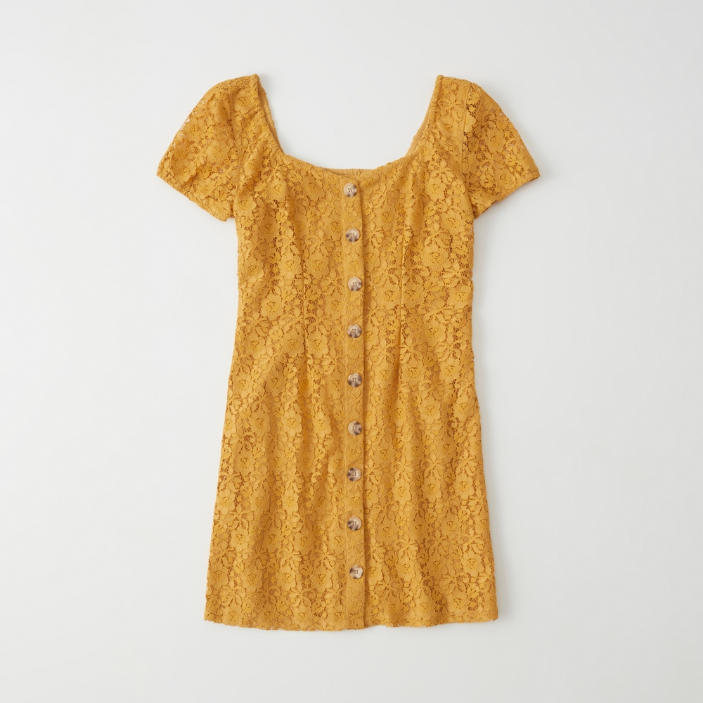 abercrombie yellow dress
