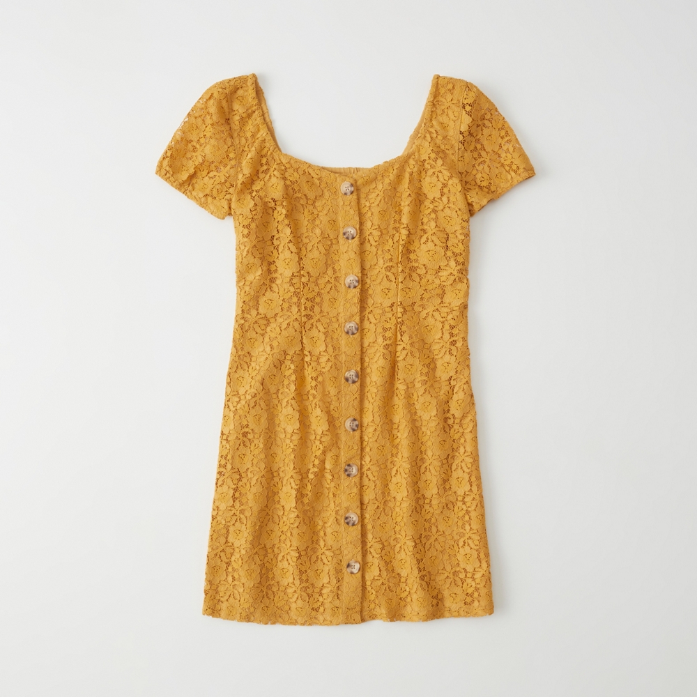 abercrombie yellow dress