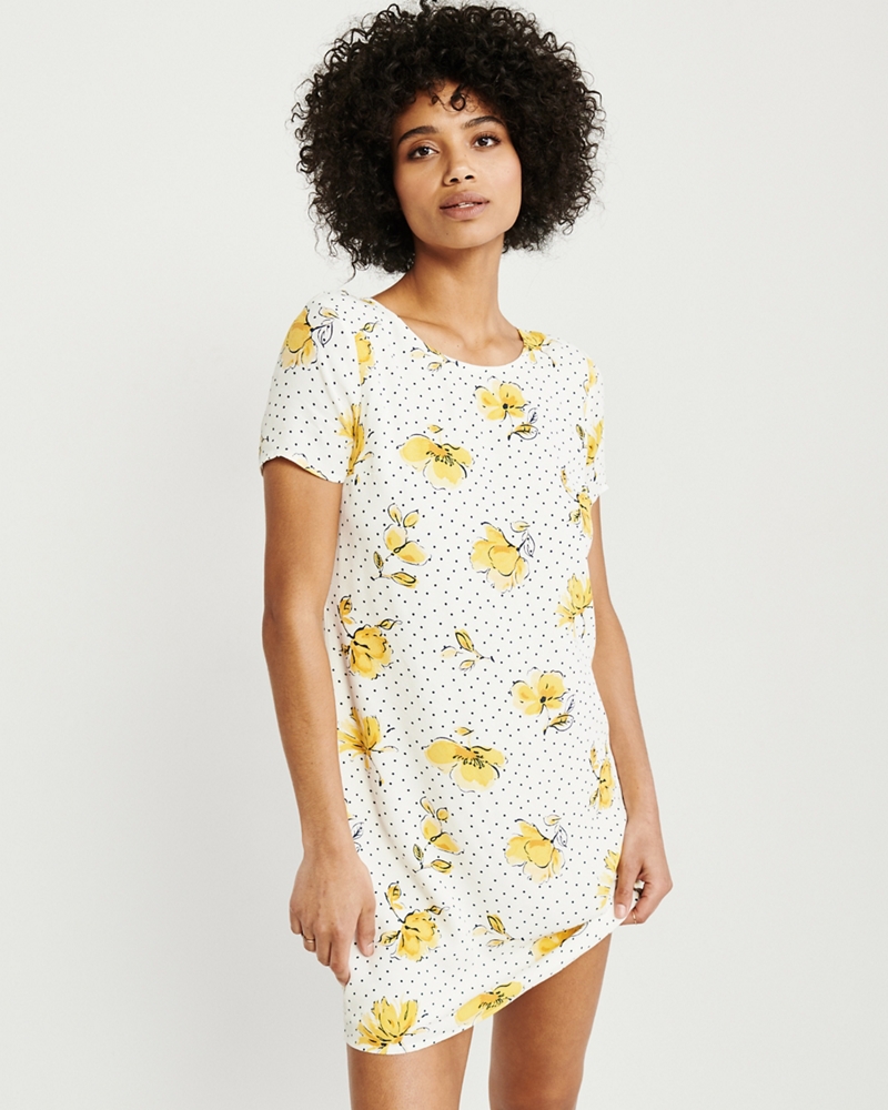 Short-Sleeve Shift Dress