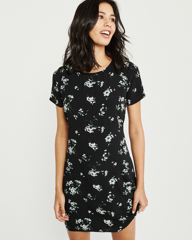 Short-Sleeve Shift Dress