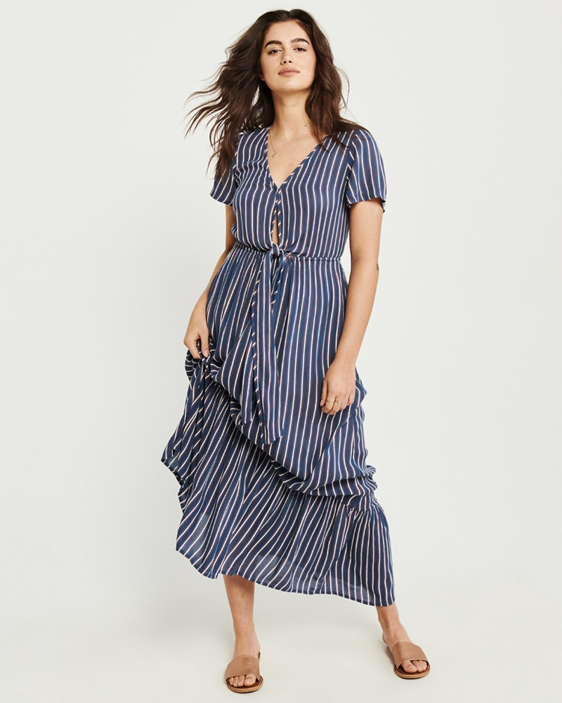Ruffle Hem Maxi Dress