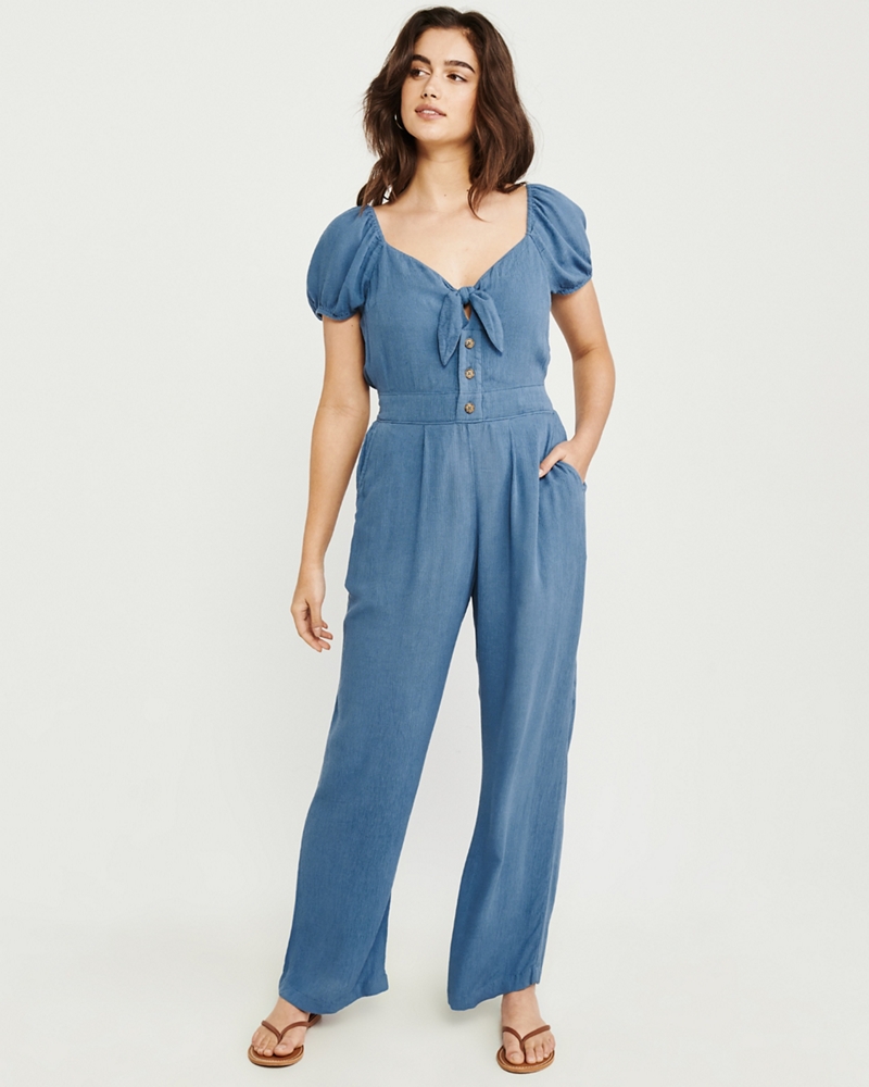 abercrombie tie front jumpsuit