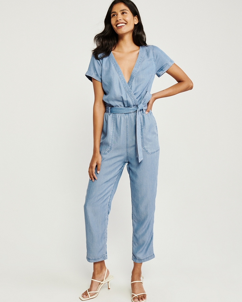 abercrombie denim jumpsuit