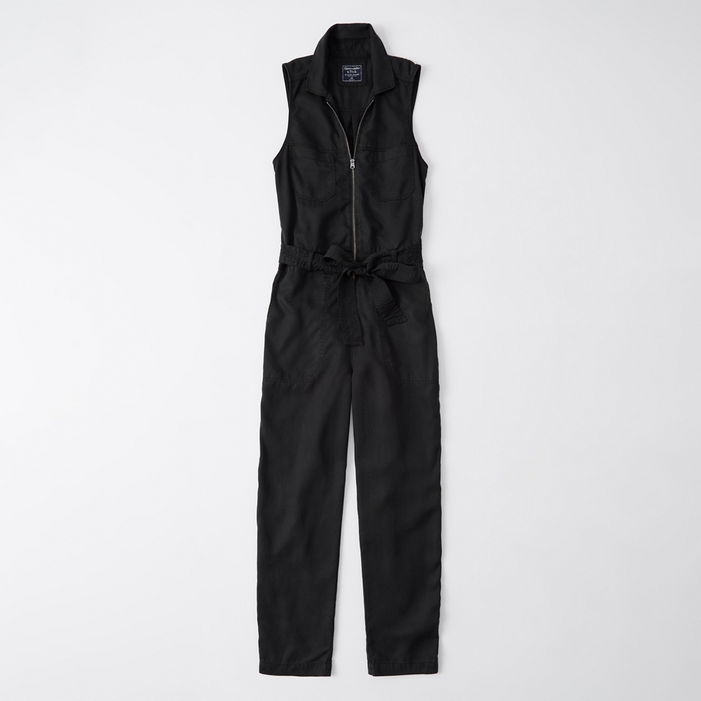 womens white utility jumpsuit