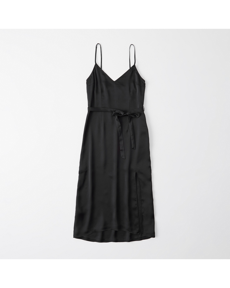 abercrombie satin midi dress