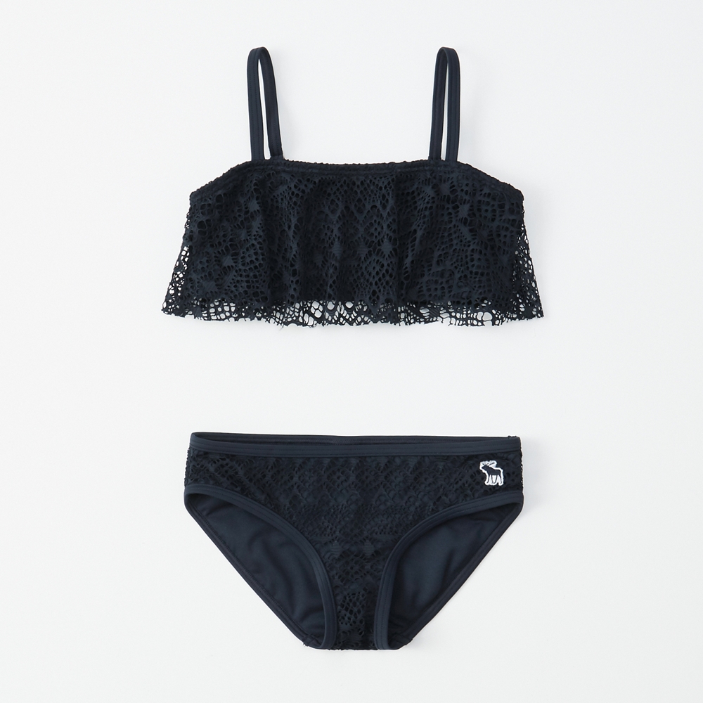 bandeau flounce two-piece swimsuit