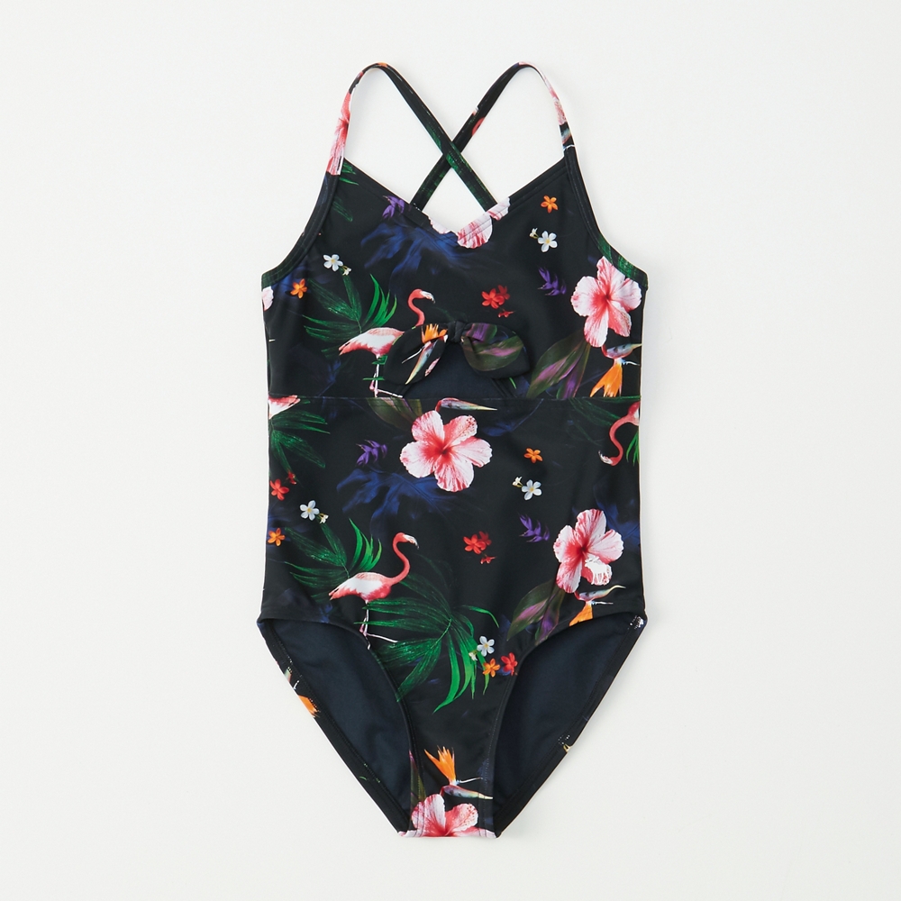 tie-front one-piece swimsuit