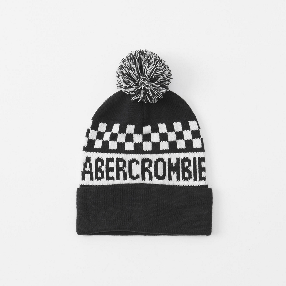 checkerboard logo pom hat