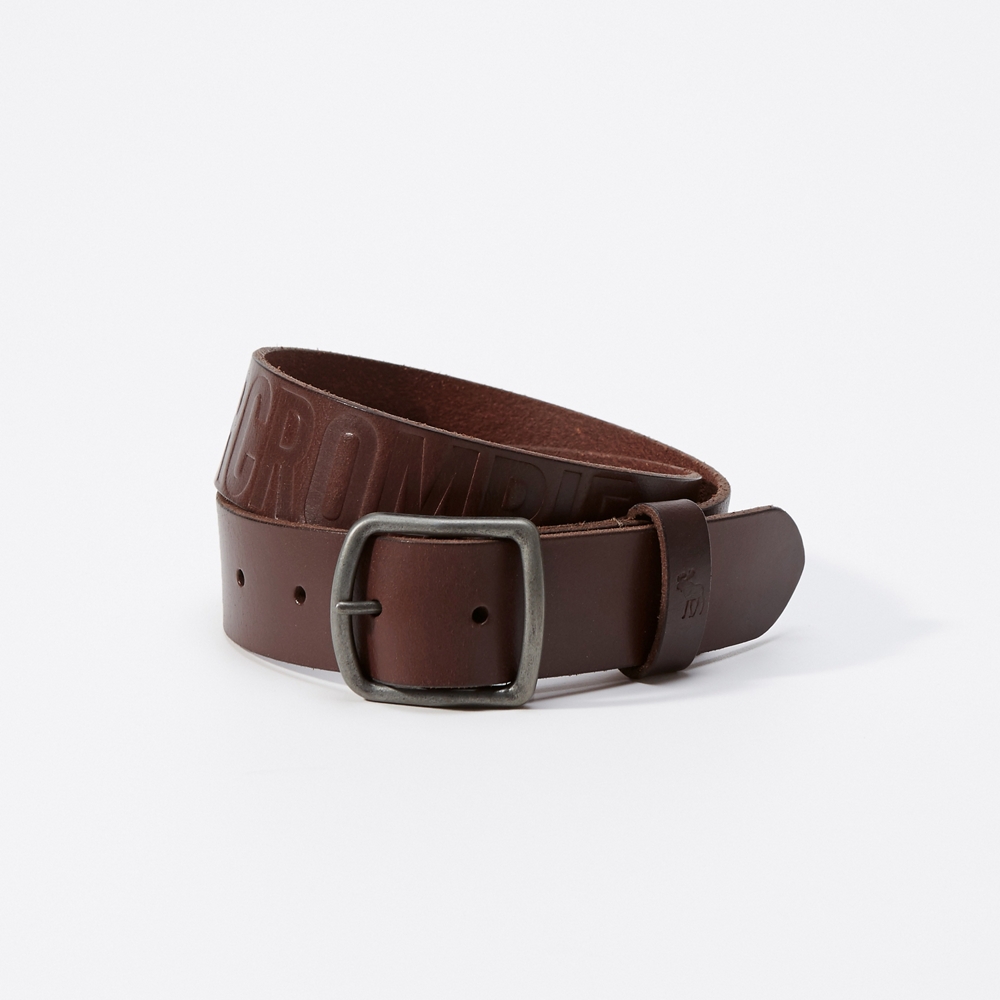 leather logo belt