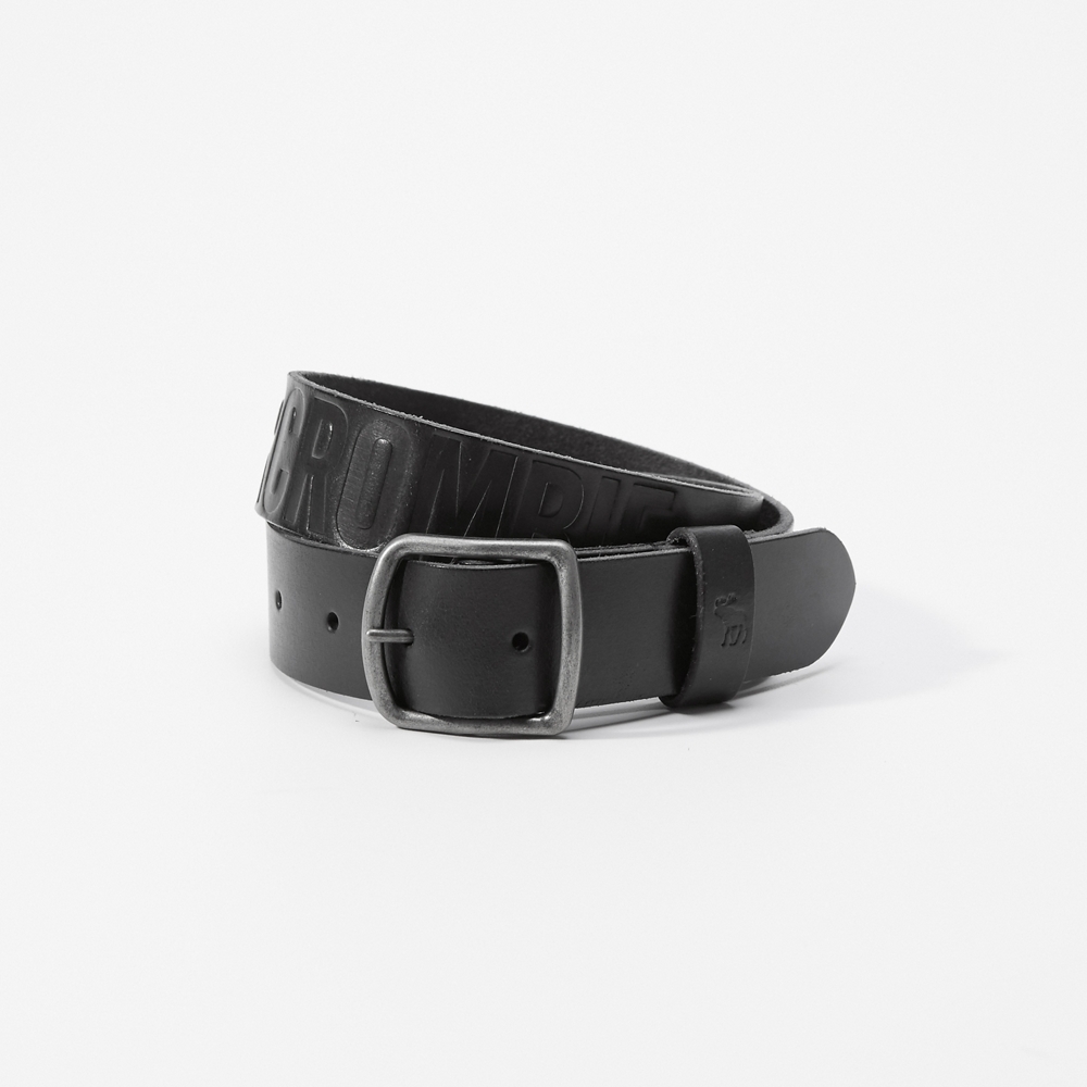 leather logo belt