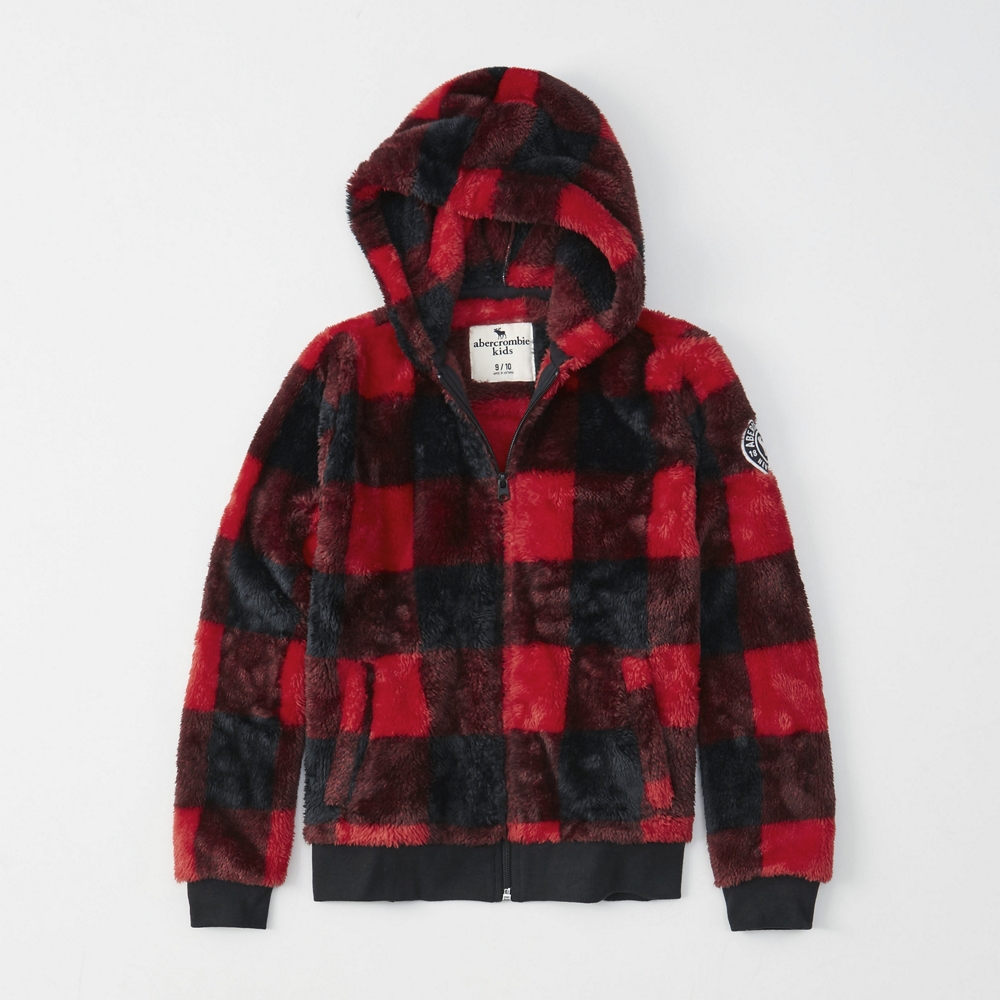 sherpa full-zip hoodie