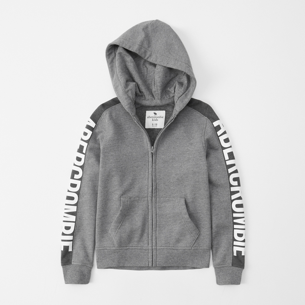 full-zip logo hoodie