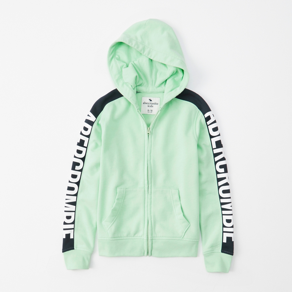 full-zip logo hoodie