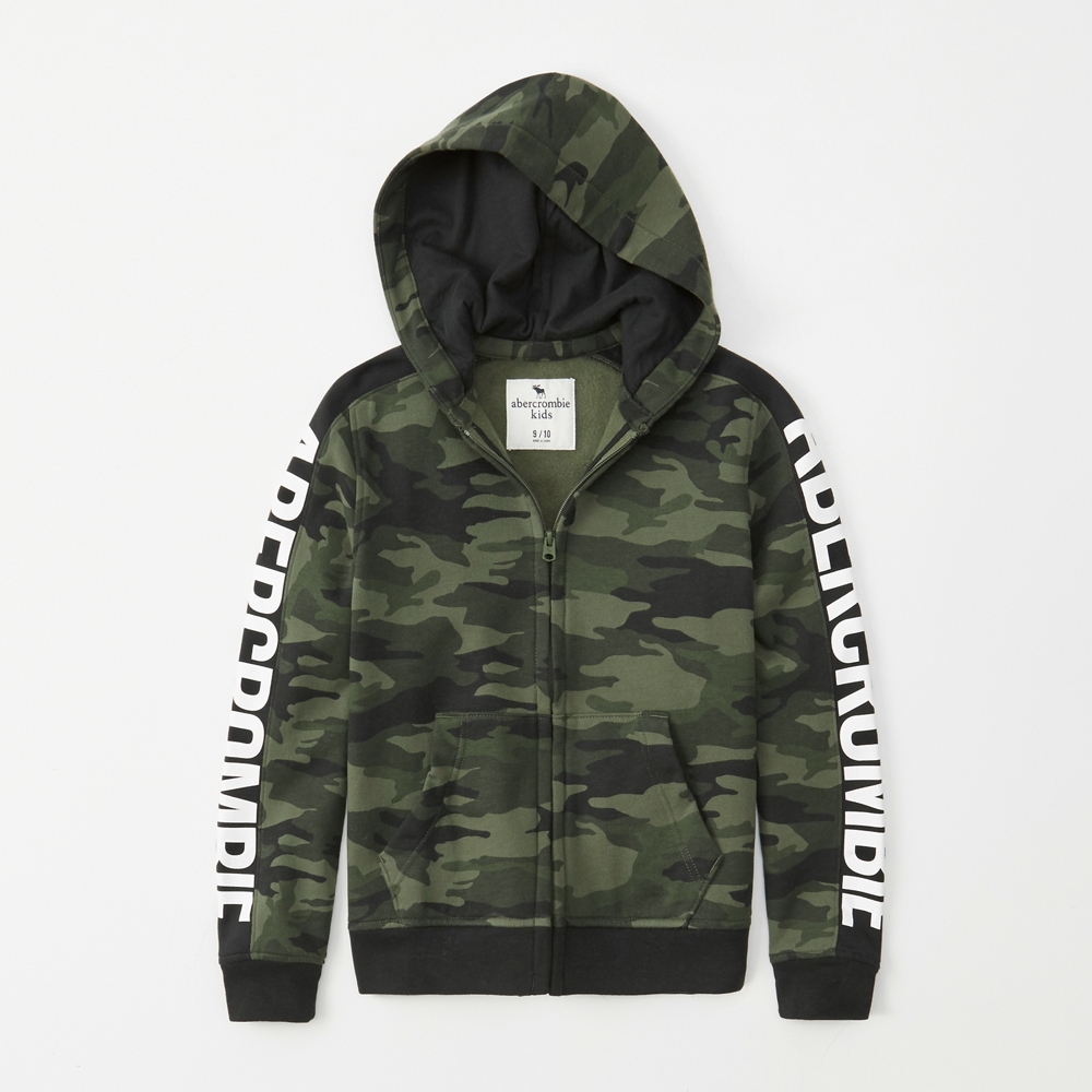 full-zip logo hoodie