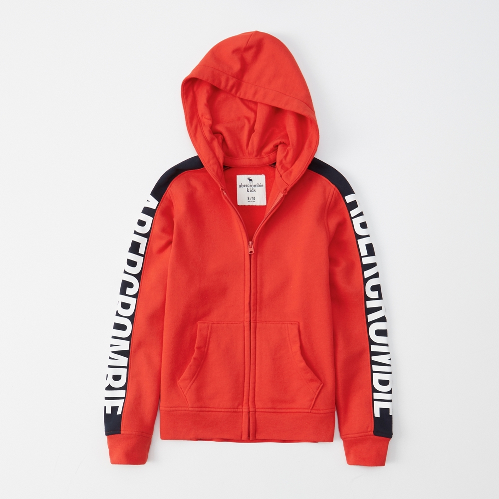 full-zip logo hoodie