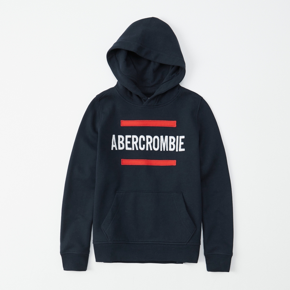 embroidered logo hoodie