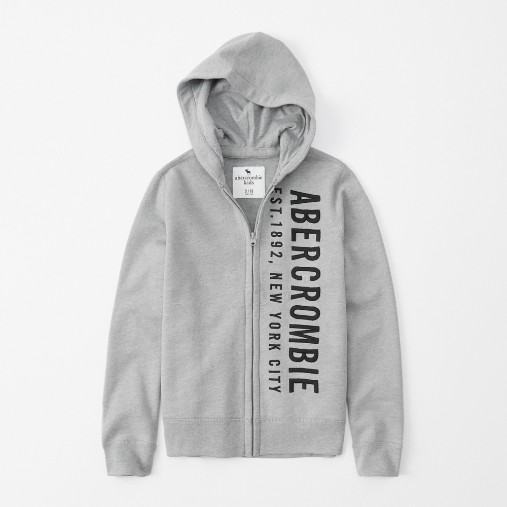 full-zip logo hoodie