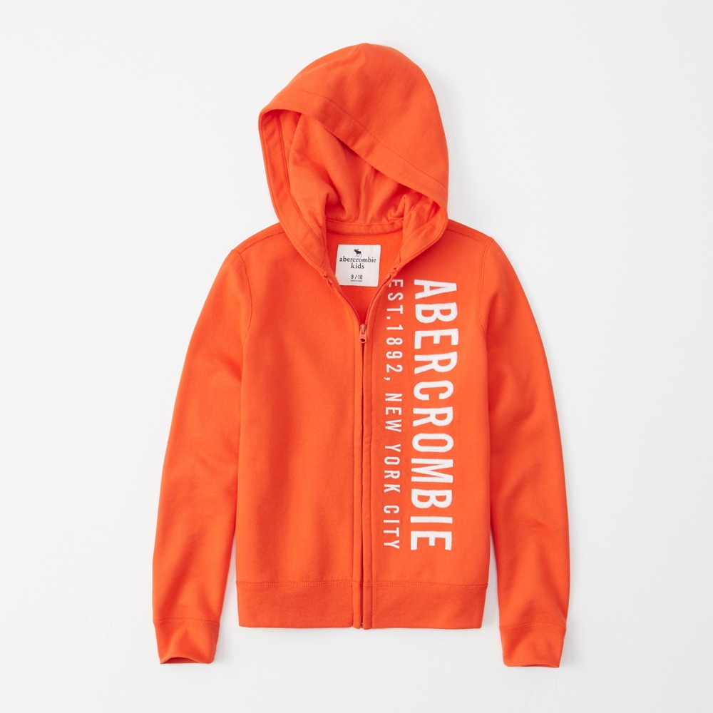 full-zip logo hoodie