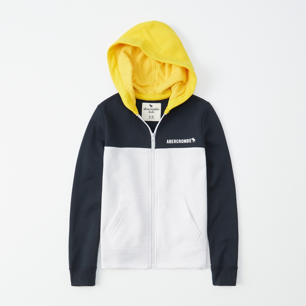 full-zip colorblock hoodie