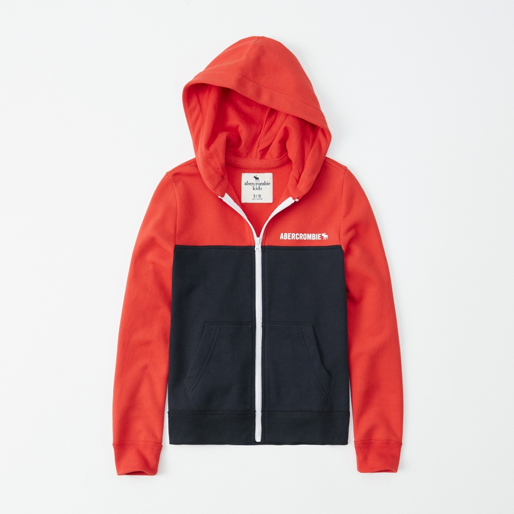 full-zip colorblock hoodie