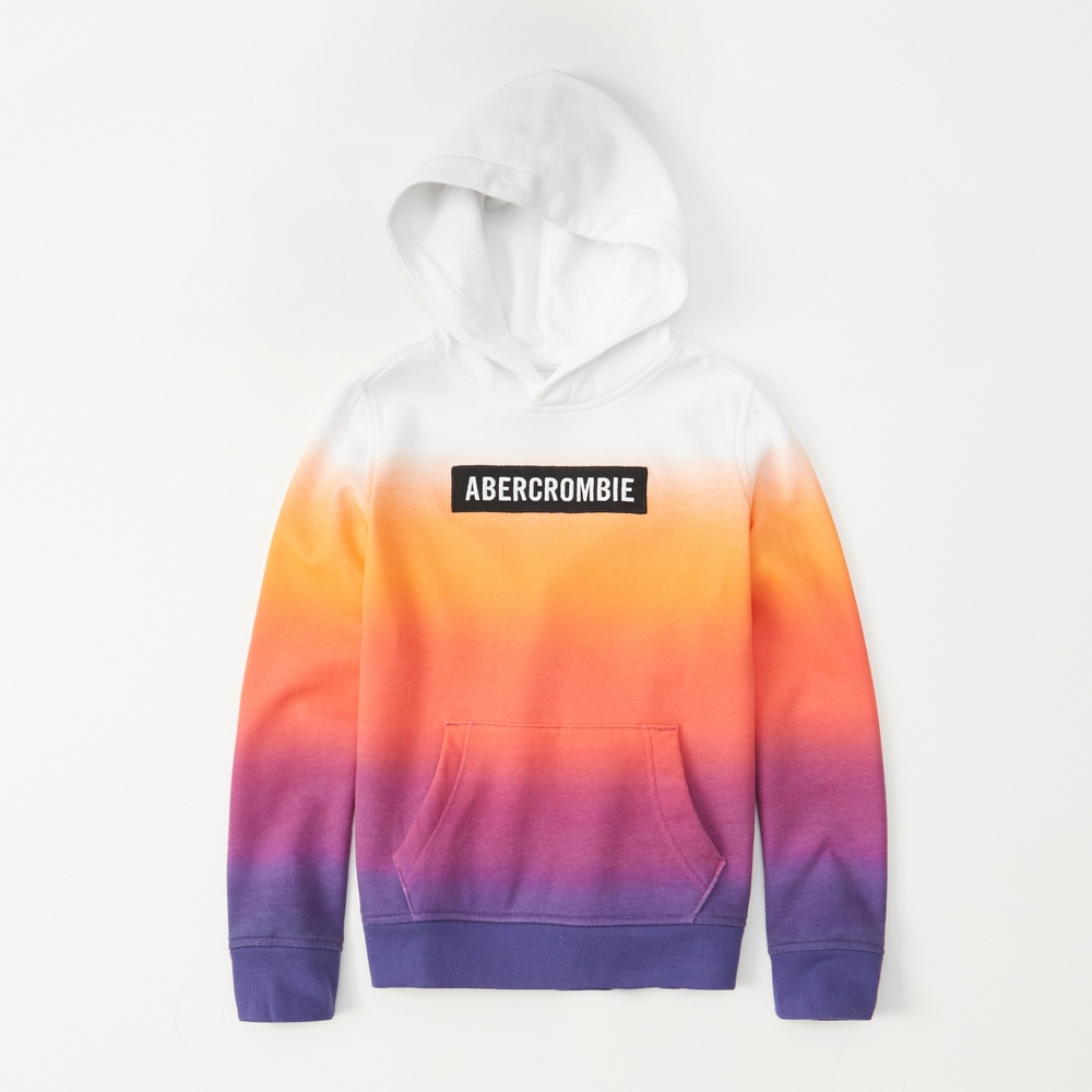 pattern logo hoodie
