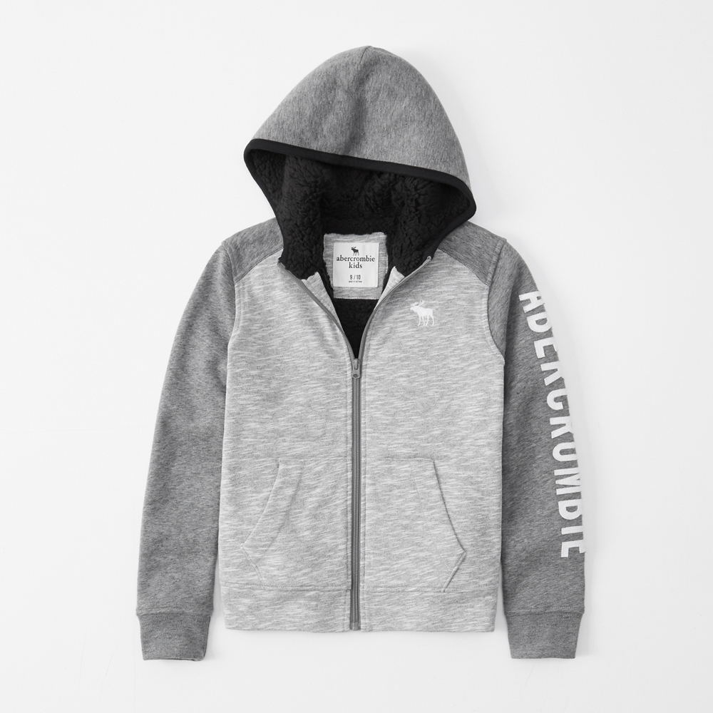 sherpa full-zip hoodie