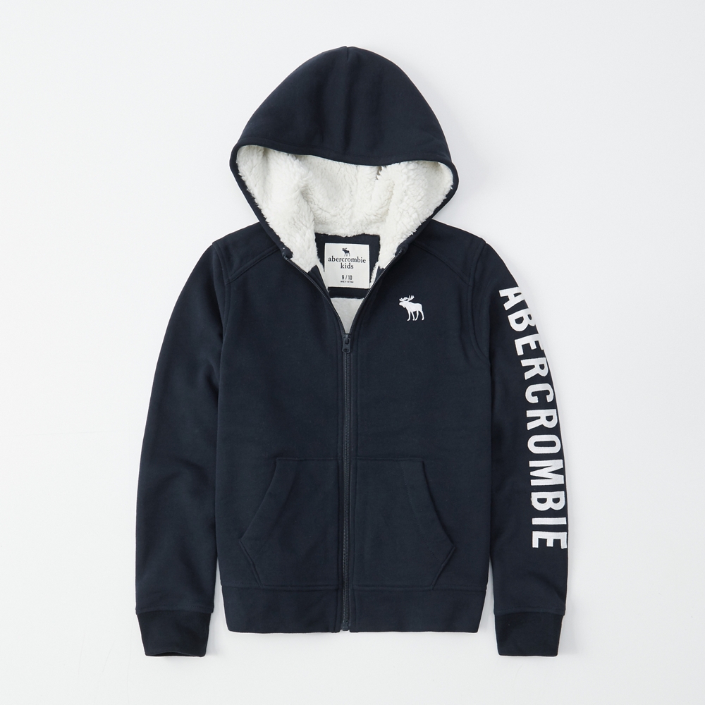sherpa full-zip hoodie