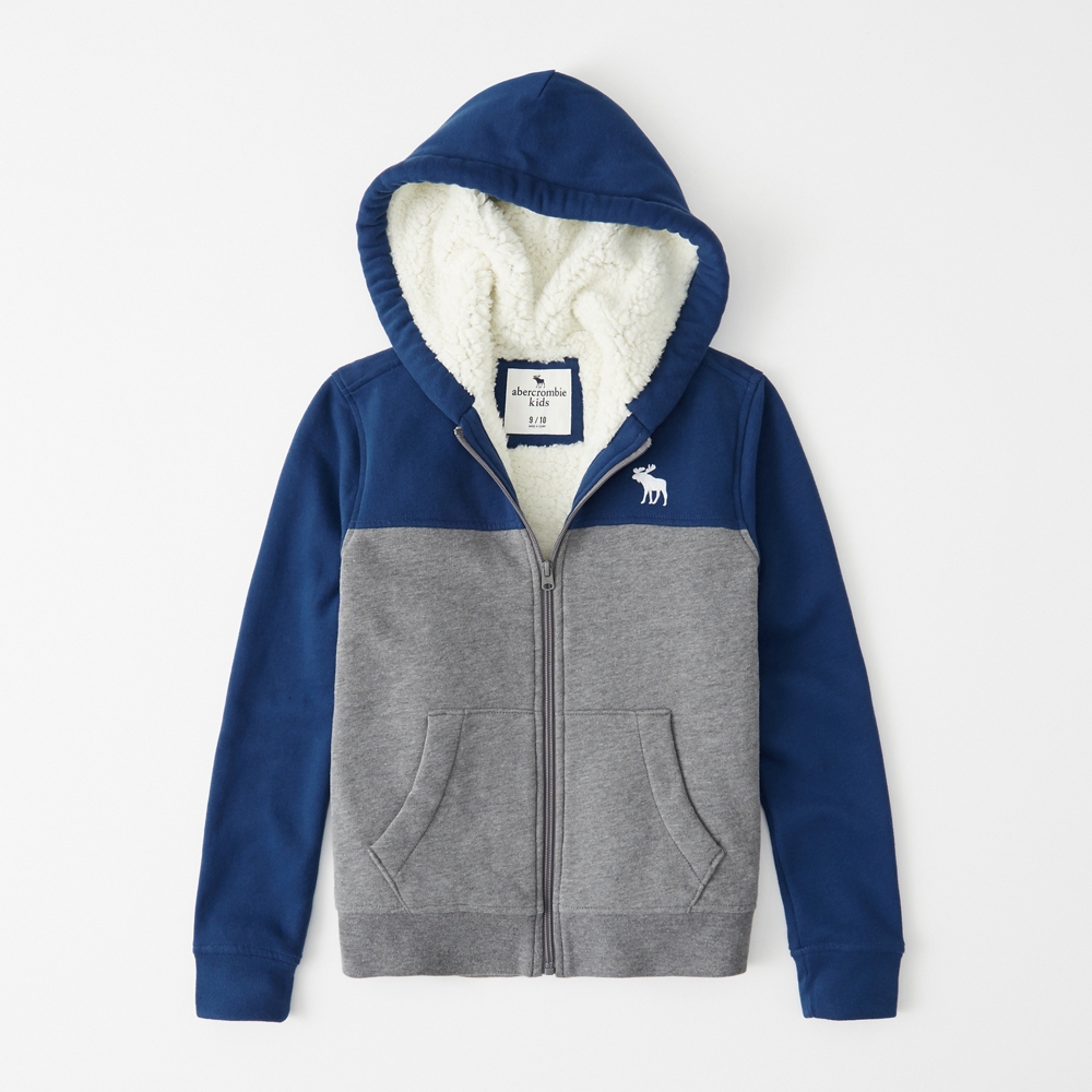 sherpa full-zip hoodie